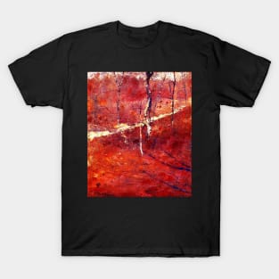 Landscape Painting Red T-Shirt